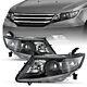Black Clear Corner Halogen Headlights Pair For 2011-2017 Honda Odyssey L+r
