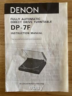 DENON DP-7F Direct Drive Automatic Turntable