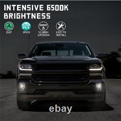 Fit For Chevrolet Silverado 1500 2016 2017 2018 LED Fog Lights Bumper Driving 2x