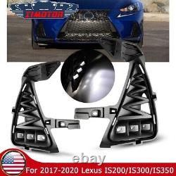 For 2017-2020 Lexus IS200 IS300 IS350 LED Fog Lights Driving Front Lamps Pair