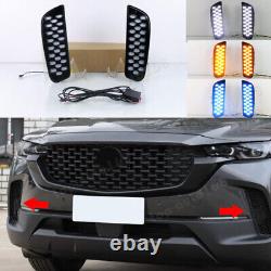 Front Bumper LED Driving Lights Turn Signal Lights 2PC For Mazda CX-50 2023-2024