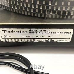Technics Sl-1900 Direct Drive Automatic Turntable System Black Recordplayer junk