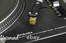 Paire de platines DJ Technics SL-1200MK3 noires à entraînement direct en bon état